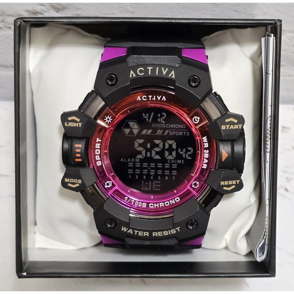 Activa X Invicta Digital Essentials Unisex Watch 50mm Black ACW8050MC-013 New